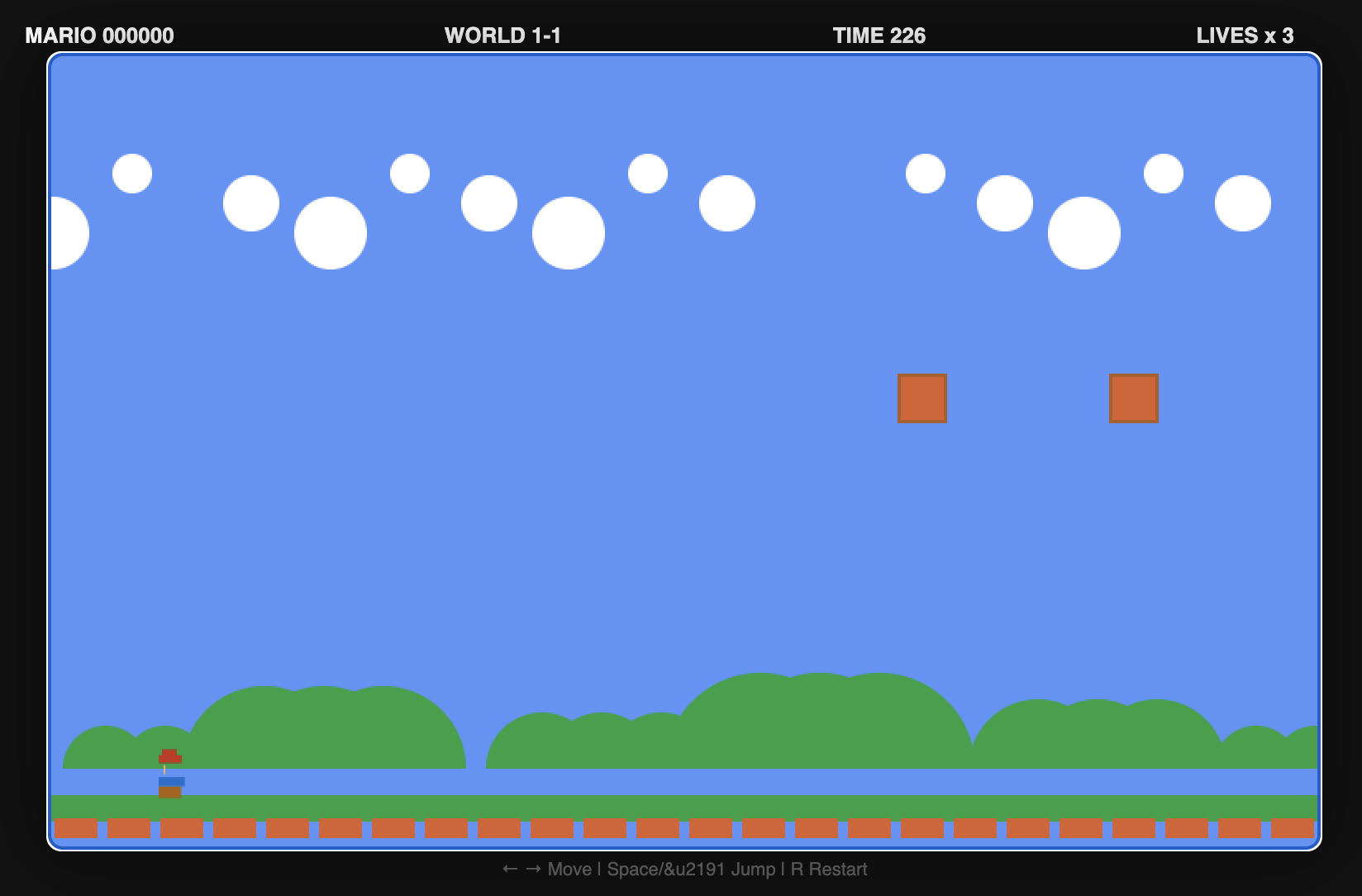 The Mario Bros game by Qwen3.6 35B-A3B had a Mario character and a floor, but it didn't move.