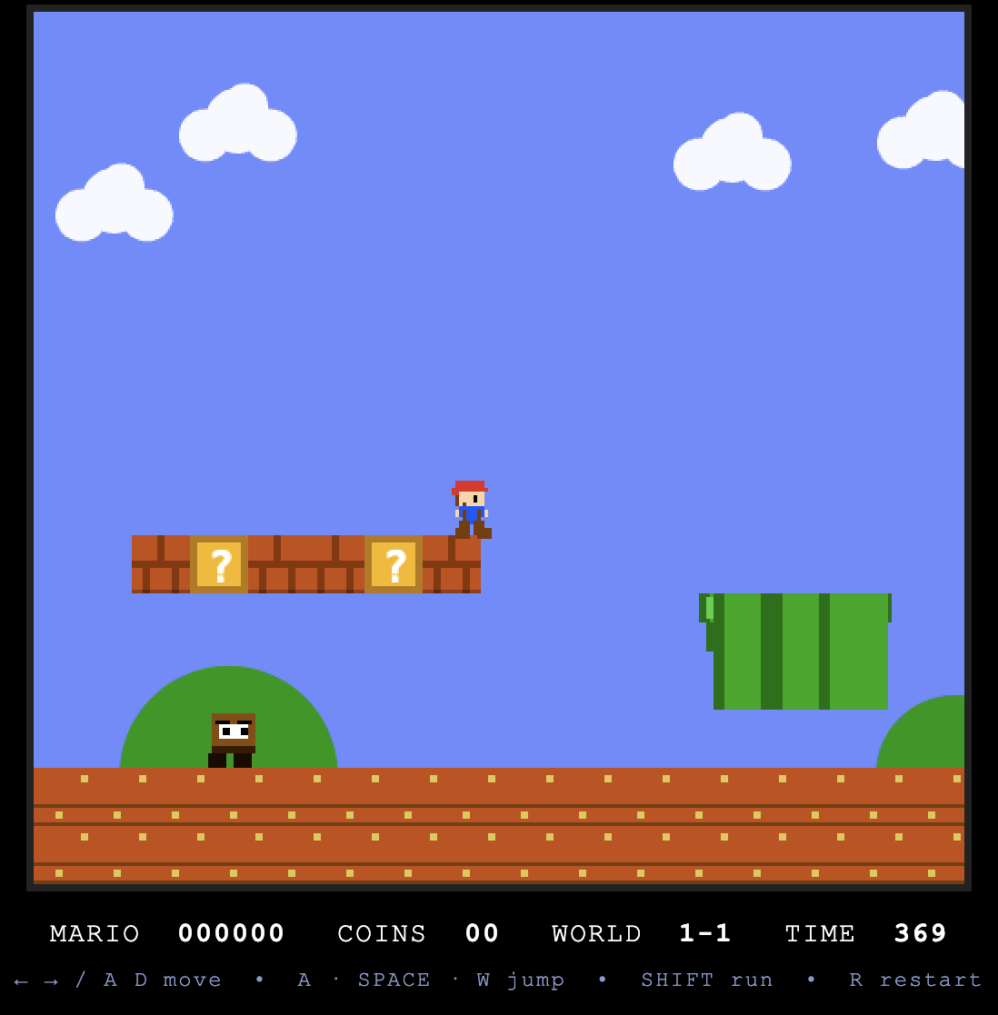 The Mario Bros game by Qwen3.8 27B. The graphic elements stay consistent and the game is playable.