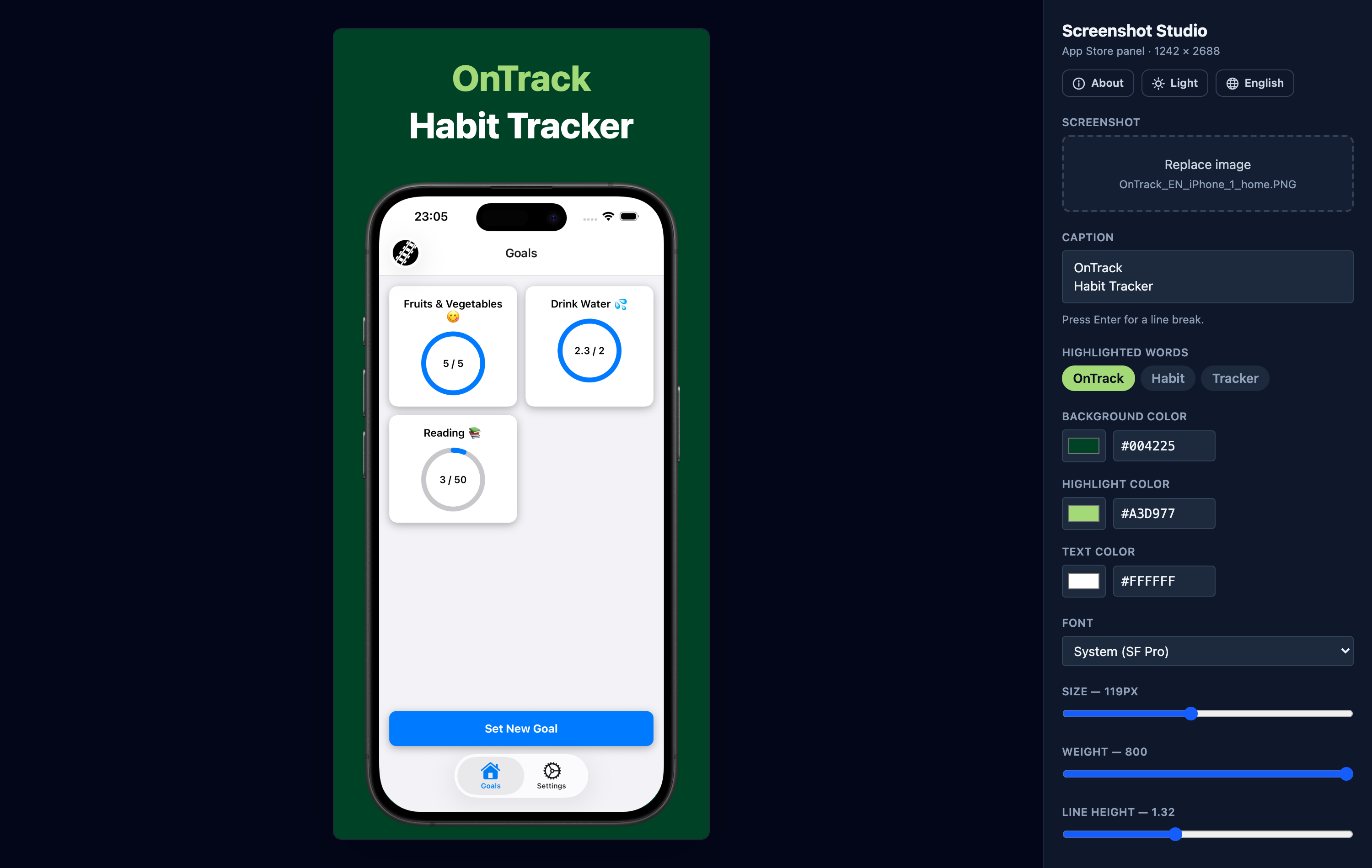 Screenshot Studio is the web-first app I built to create app screenshots for the app stores